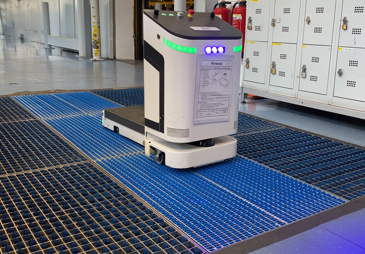 ProfilGate® xs65 dry tire cleaning system, WLH (mm) 1069 x 980 x 65, 1 x V2A-Tray, 3 x Grate