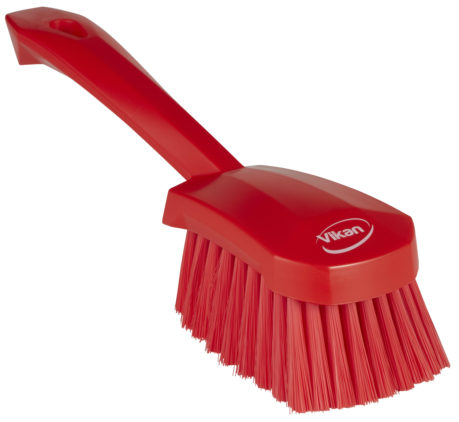 Vikan Washing Brush w/short Handle, 270 mm, Soft, Red