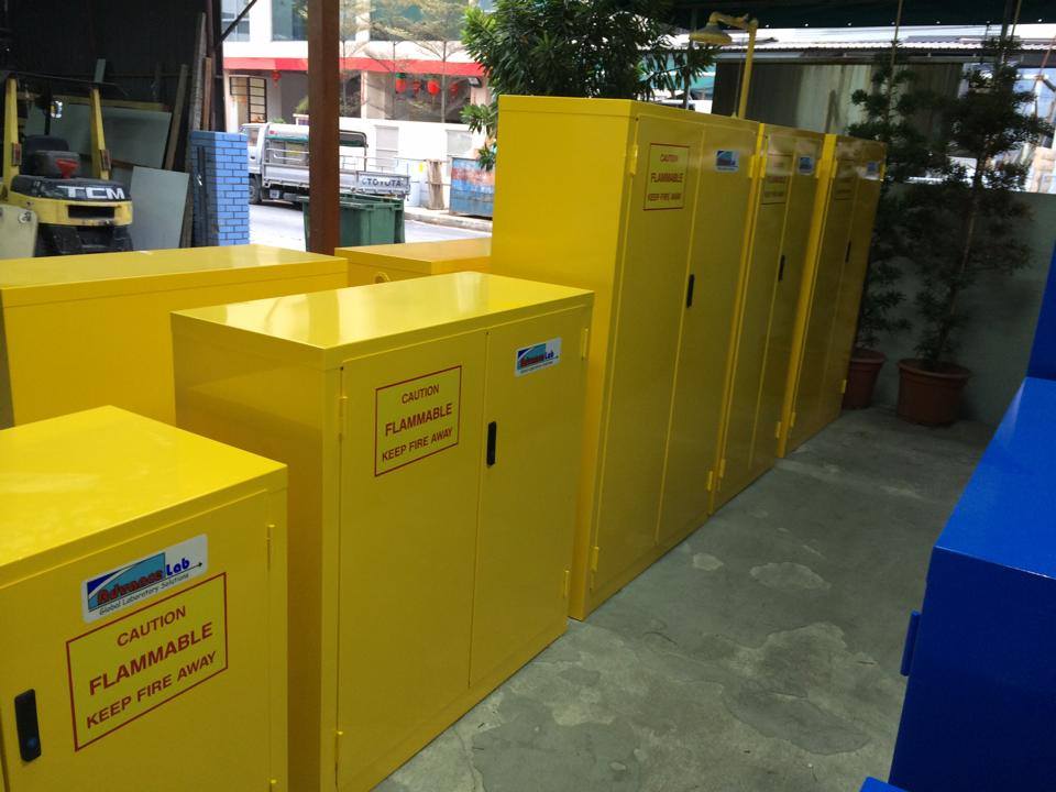 Flammable Storage Cabinet, 60Gal, (mm) 864 x 864 x 1651