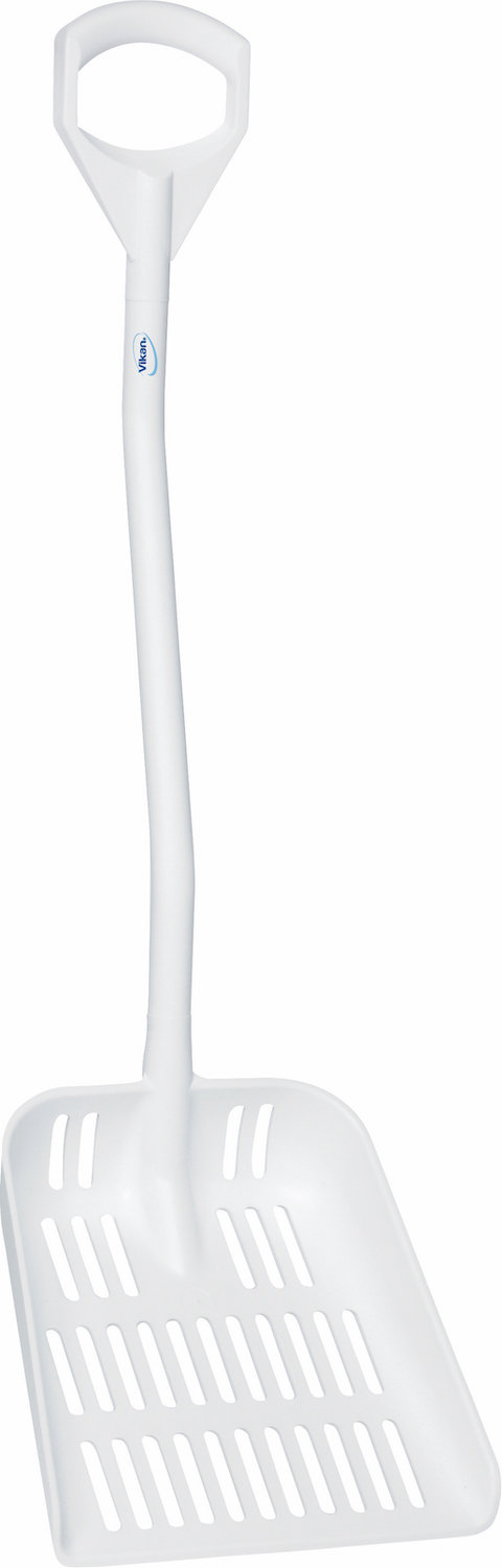 Ergonomic shovel with drain holes, 1145 mm, , White