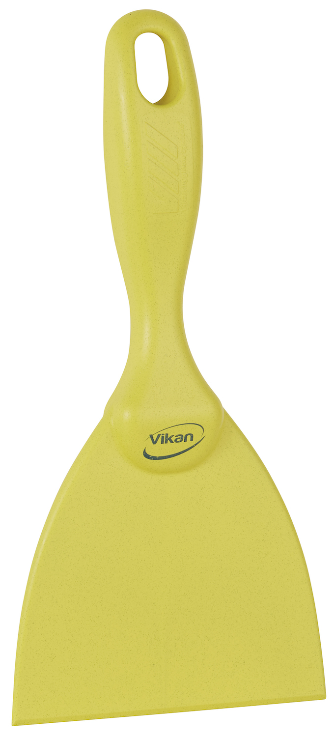Vikan Hand Scraper, Metal Detectable, 102 mm, Yellow
