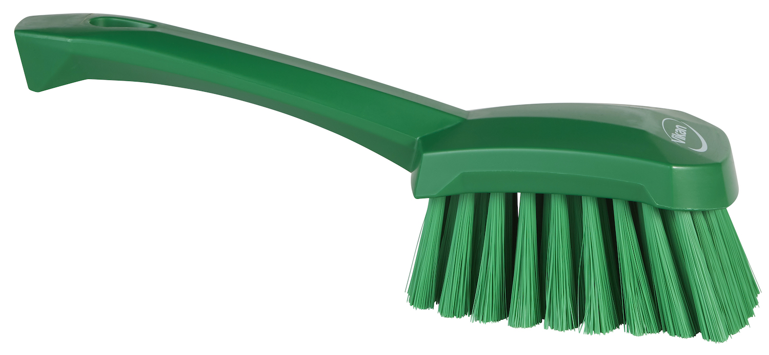 Vikan Washing Brush w/short Handle, 270 mm, Soft, Green