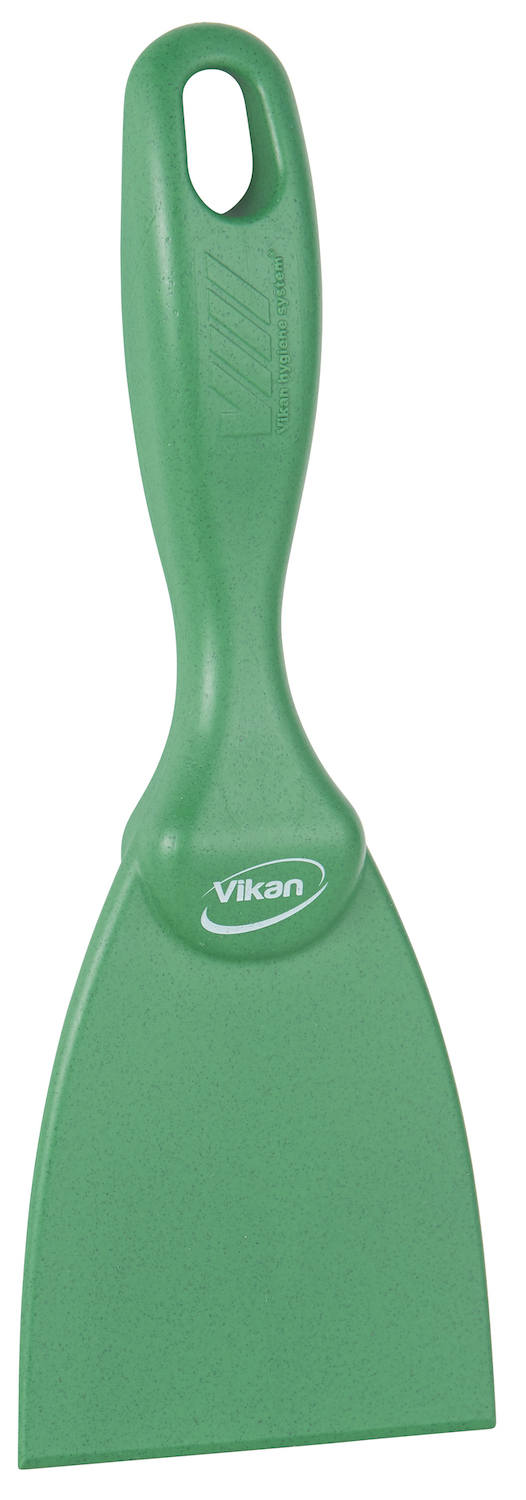 Vikan Hand Scraper, Metal Detectable, 75 mm, Green