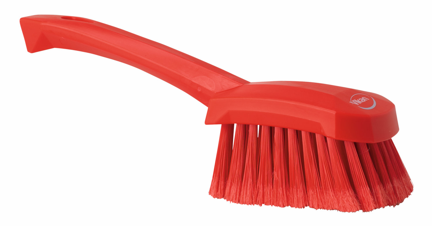 Washing Brush w/short Handle, 270 mm, Soft/split, Red