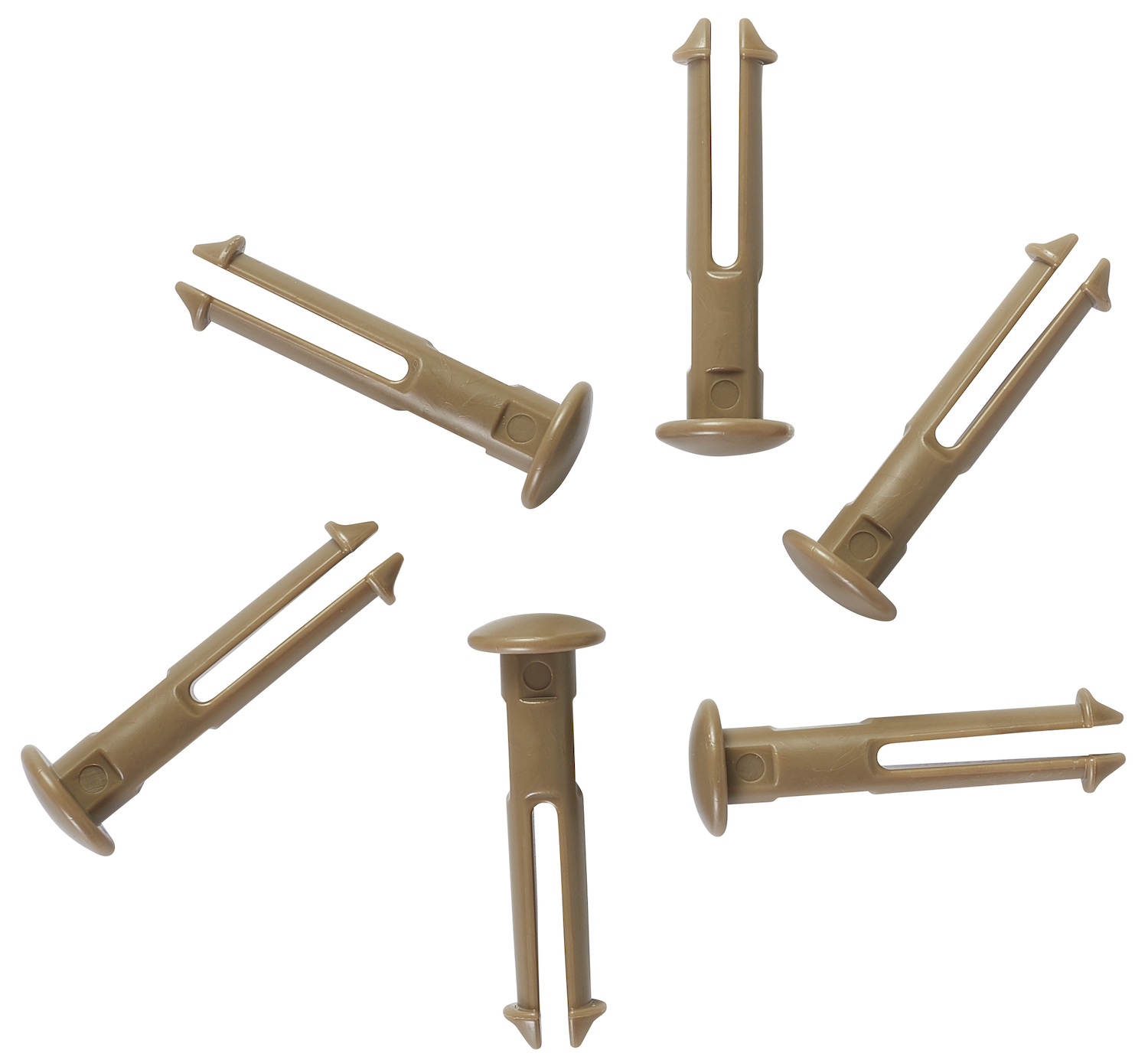 Vikan 6 spare part pins for 1011x & 1013x, Brown