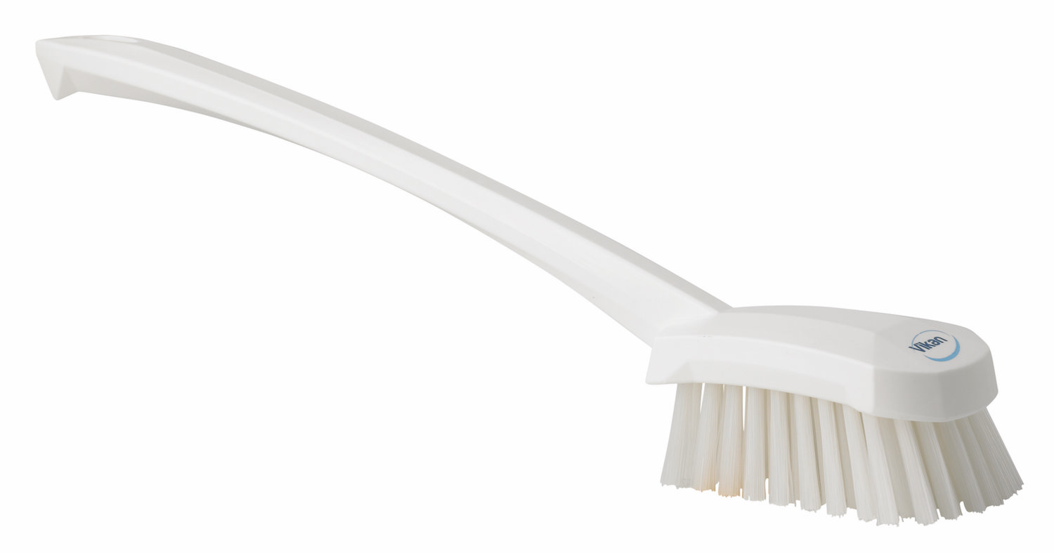 Vikan Washing Brush w/long handle, 415 mm, Hard, White