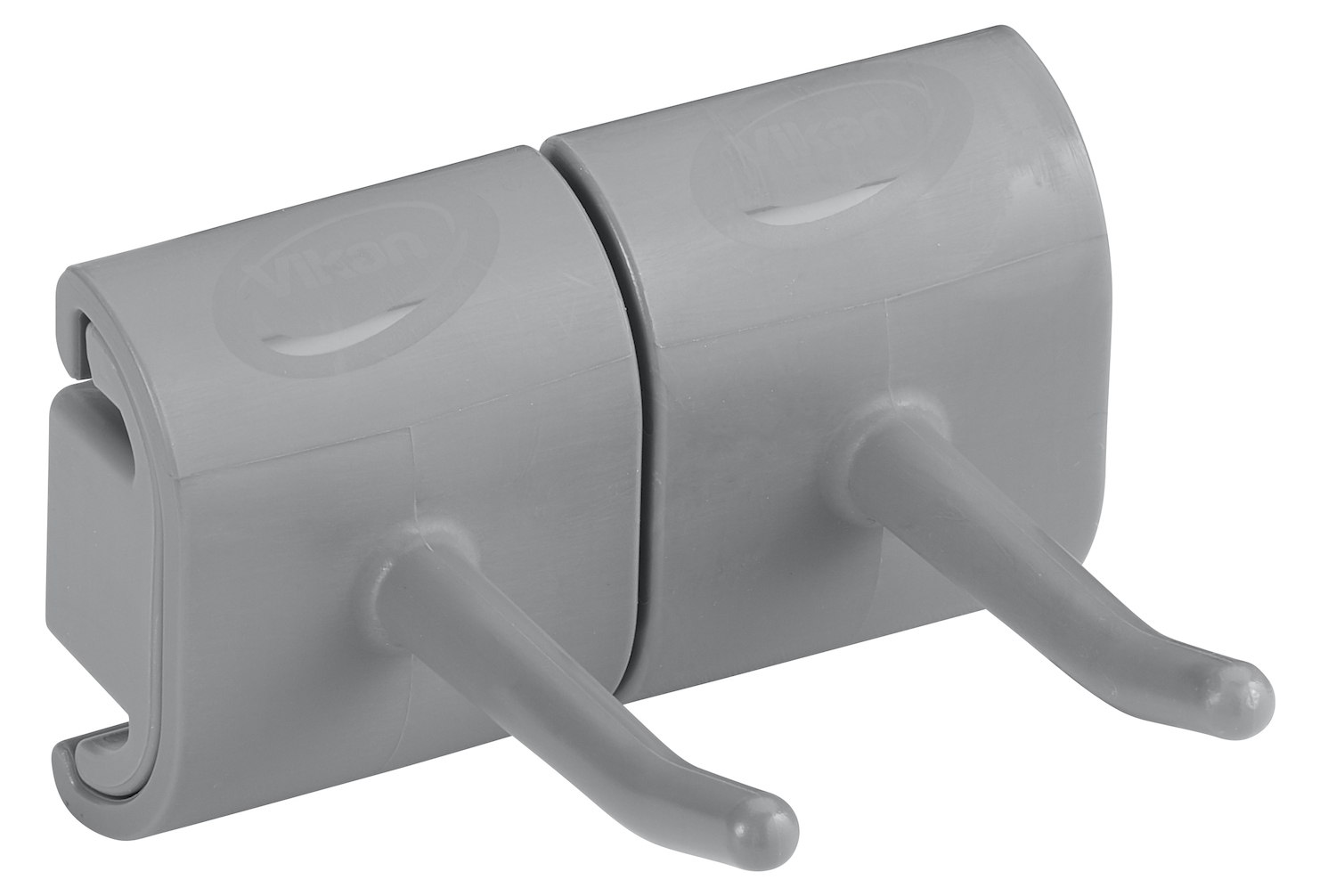 Vikan Hygienic Wall Bracket, Double Hook Module, 83 mm, Grey