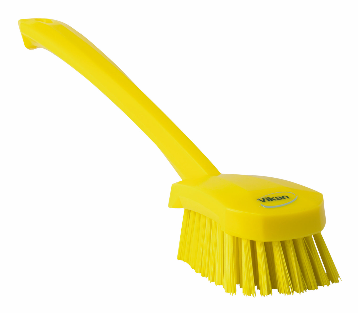 Vikan Washing Brush w/long handle, 415 mm, Hard, Yellow