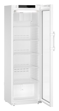 Liebherr SRFvg 4011 laboratory refridgerator, +3 °C to +16 °C, 420 L, (mm) 597 x 654 x 1884, fan-assisted cooling, plastic inner liner, glass door