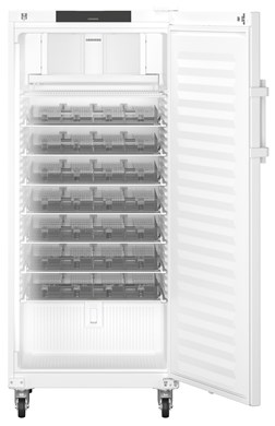 Liebherr HMFvh 5501 pharmaceutical refridgerator, +5 °C, 355 L, with medicine drawers, fan-assisted cooling, compliant with DIN 13277, steel door