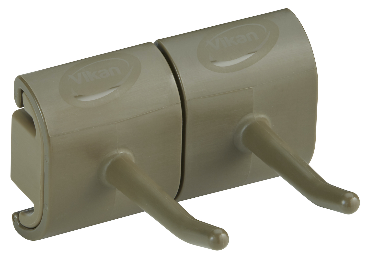 Vikan Hygienic Wall Bracket, Double Hook Module, 83 mm, Brown
