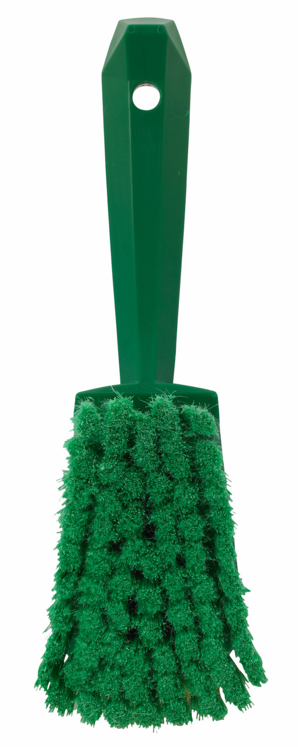 Washing Brush w/short Handle, 270 mm, Soft/split, Green