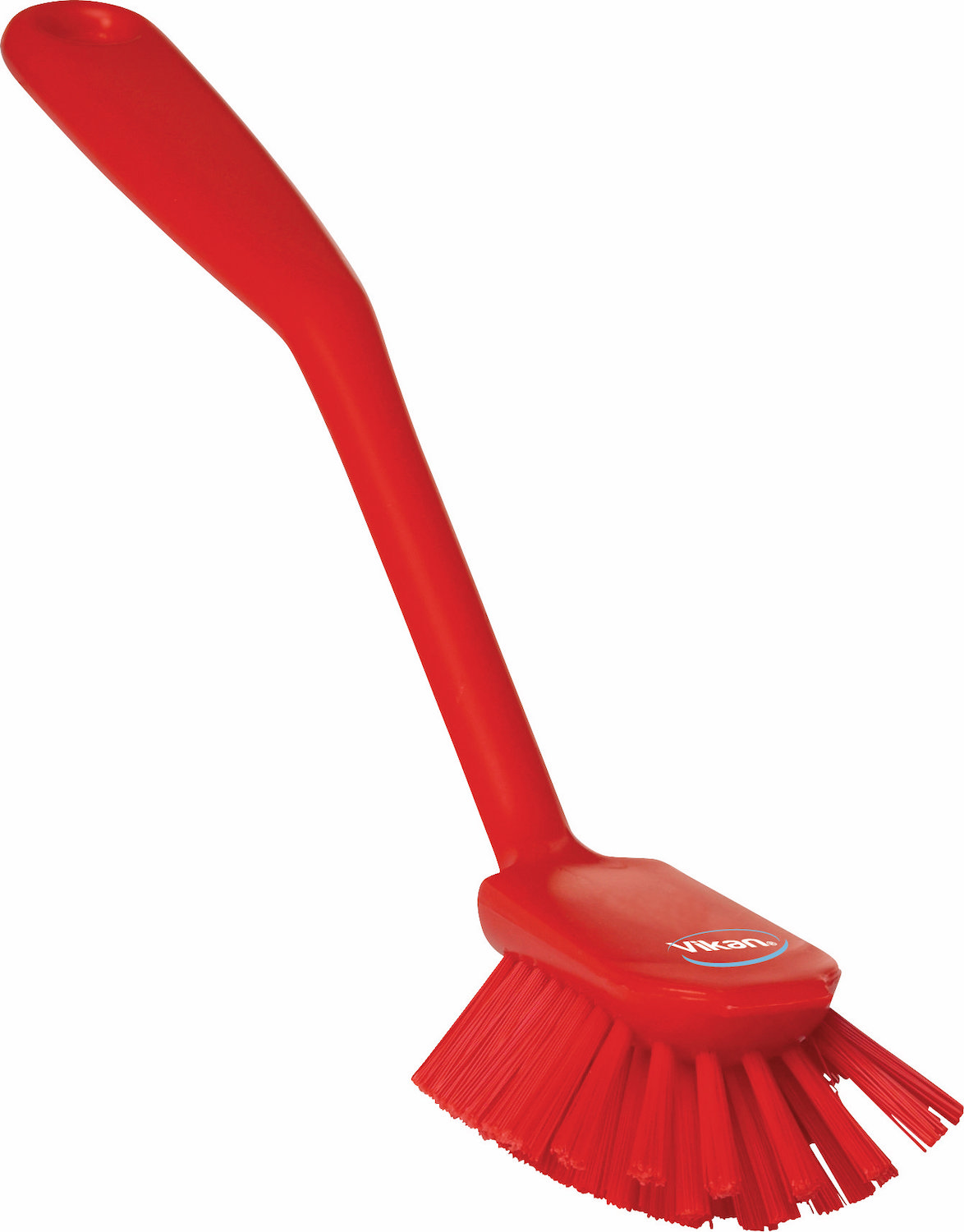 Dish Brush w/Scraping Edge, 280 mm, Medium, Red