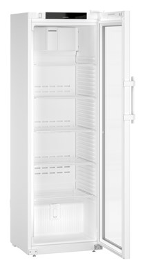 Liebherr SRFvh 4011 laboratory refridgerator, +3 °C to +16 °C, 420 L, (mm) 597 x 654 x 1884, fan-assisted cooling, plastic inner liner, glass door